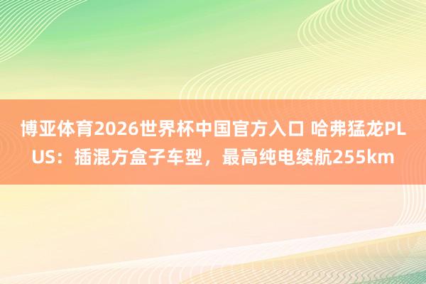博亚体育2026世界杯中国官方入口 哈弗猛龙PLUS:插混方盒子车型,最高纯电续航255km