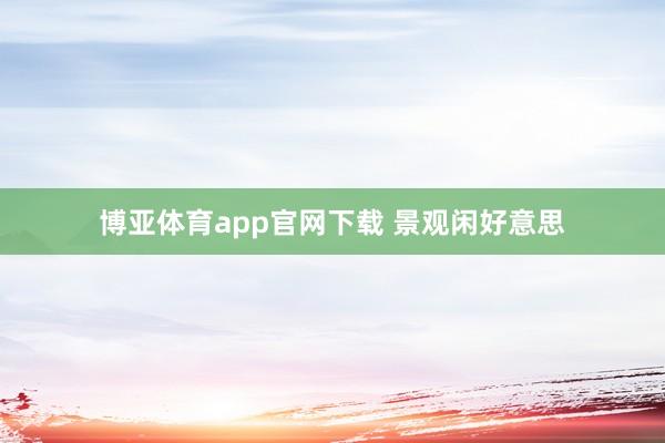 博亚体育app官网下载 景观闲好意思