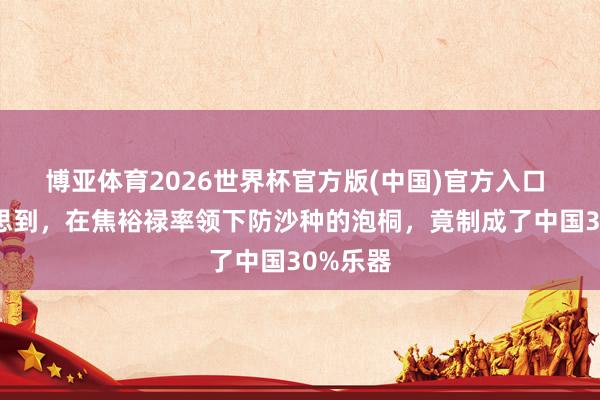 博亚体育2026世界杯官方版(中国)官方入口 万万没思到,在焦裕禄率领下防沙种的泡桐,竟制成了中国30%乐器
