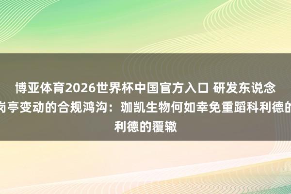 博亚体育2026世界杯中国官方入口 研发东说念主员岗亭变动的合规鸿沟:珈凯生物何如幸免重蹈科利德的覆辙