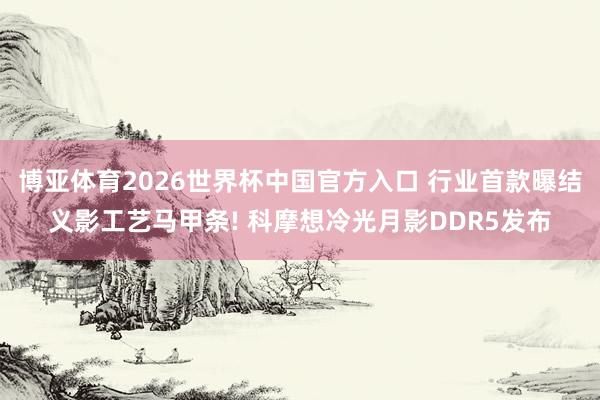 博亚体育2026世界杯中国官方入口 行业首款曝结义影工艺马甲条! 科摩想冷光月影DDR5发布