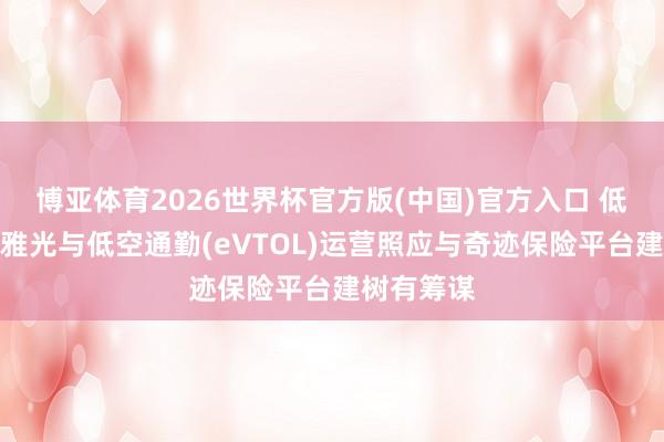 博亚体育2026世界杯官方版(中国)官方入口 低空旅游不雅光与低空通勤(eVTOL)运营照应与奇迹保险平台建树有筹谋