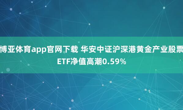 博亚体育app官网下载 华安中证沪深港黄金产业股票ETF净值高潮0.59%
