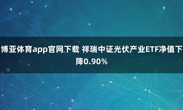 博亚体育app官网下载 祥瑞中证光伏产业ETF净值下降0.90%
