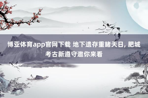 博亚体育app官网下载 地下遗存重睹天日, 肥城考古新遵守邀你来看