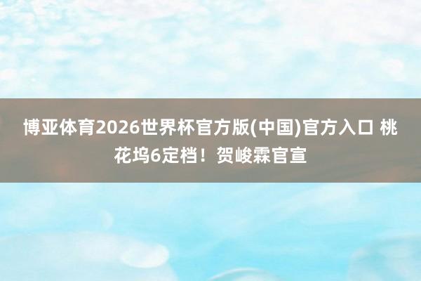 博亚体育2026世界杯官方版(中国)官方入口 桃花坞6定档!贺峻霖官宣